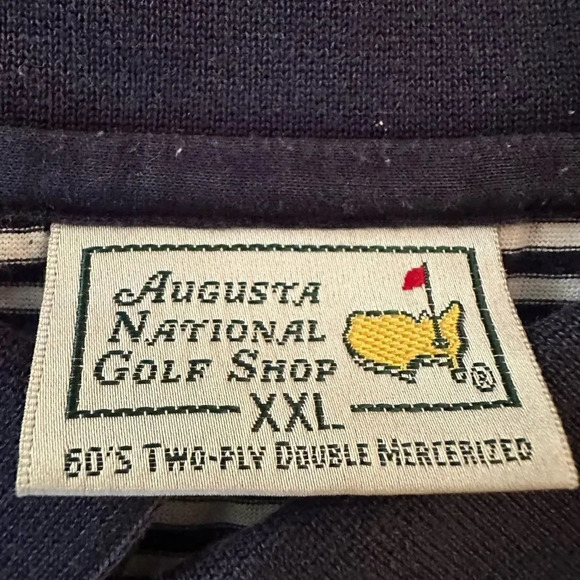 Masters Augusta National Golf Shop Polo Blue and White Striped‎ Polo Size XXL - Picture 4 of 4